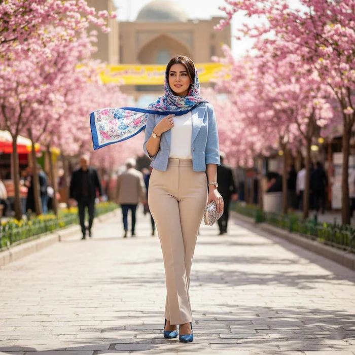 استایل زنانه عید 8547441968 1 - برای سفر عید ۱۴۰۵ چه لباسی برداریم؟