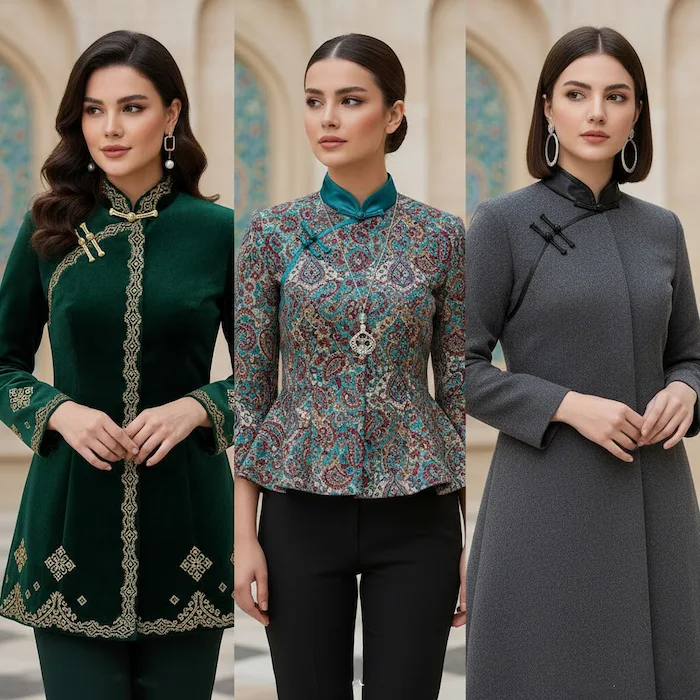 کت بقه چینی 418514685 - معرفی 12 مدل از پرطرفدارترین یقه های کت زنانه + عکس
