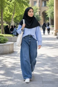 استایل دانشگاهی 648435 200x300 - استایل مناسب دانشگاه با لباس&zwnj;های ساده و کاربردی