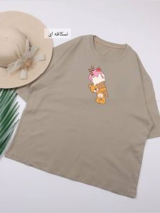 تیشرت باکسی خرس و بستنی ۴۳۸