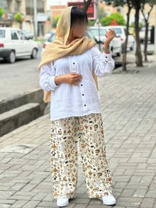 شومیز جلو بسته دکمه دار