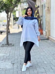 شومیز مانتویی کمر گت دار