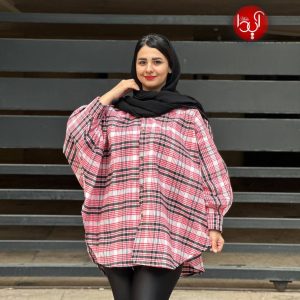 مانتو راه راه جلو دکمه ۷۶