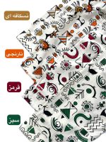 مانتو لینن طرح هندسی 09
