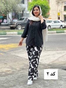 شلوار بگ مازراتی طرح دار ۰۱