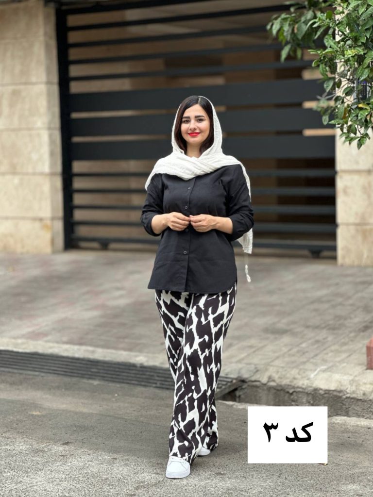 شلوار بگ مازراتی طرح دار ۰۲
