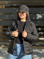 کاپشن کلاهدار مشکی ۶۳۷