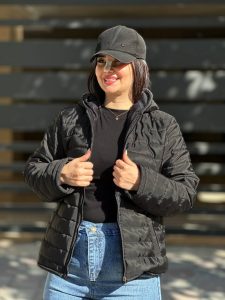 کاپشن کلاهدار مشکی ۶۳۷