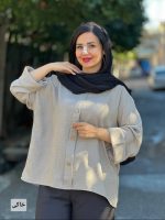 شومیز دکمه چوبی ۶۵۹