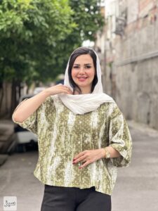 شومیز باکسی آبرنگی ۸۵۲
