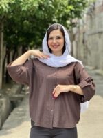 شومیز باکسی شیشه ای ۸۶۸