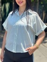 شومیز راه راه گت دار ۸۹۰