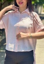 شومیز راه راه گت دار ۸۹۰