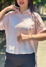 شومیز راه راه گت دار ۸۹۰