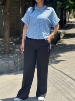 شومیز راه راه گت دار ۸۹۰