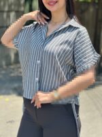 شومیز راه راه گت دار ۸۹۰