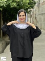 مانتو اطلسی جیبدار ۹۰۵