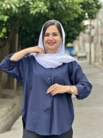 مانتو اطلسی جیبدار ۹۰۵