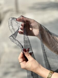 شال توری نوار دوزی ۱۰۶۹